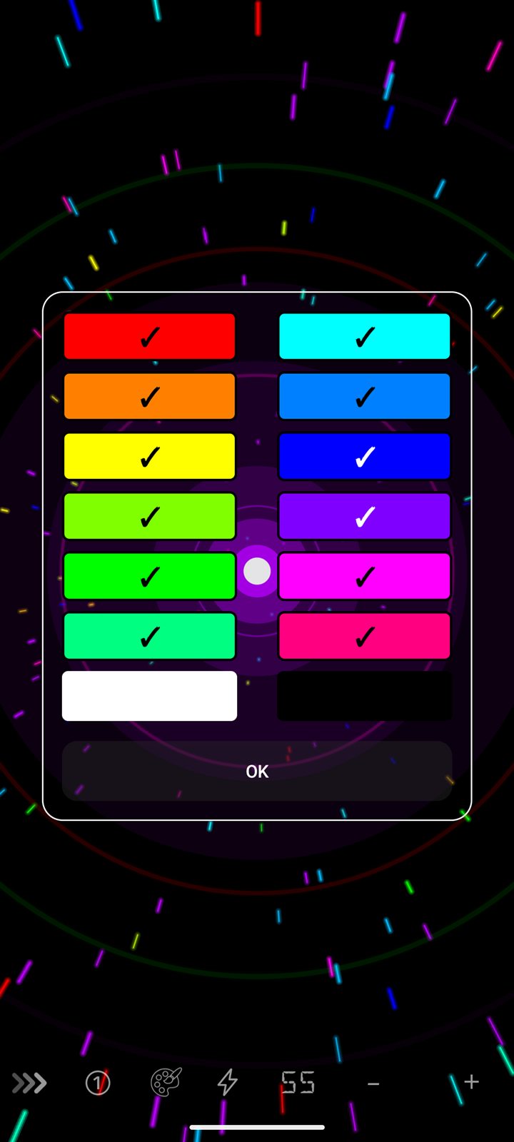 Color palette picker overlay