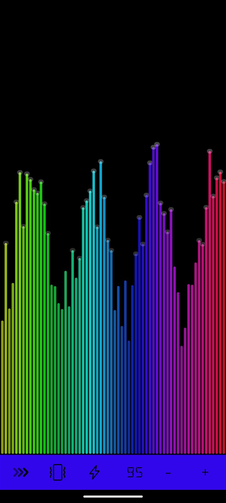 Rainbow spectrum bars visualizer