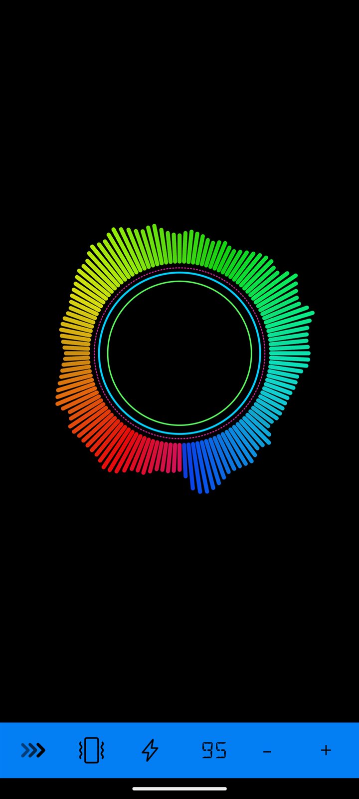 Circular music spectrum visualizer